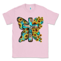 Bubblegum Pink faith sunflower cross Classic Tee - Zillion Design Studio