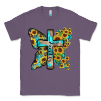 Lavender faith sunflower cross Classic Tee - Zillion Design Studio