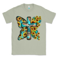 Matcha faith sunflower cross Classic Tee - Zillion Design Studio