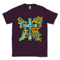 Plum faith sunflower cross Classic Tee - Zillion Design Studio
