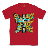 Red faith sunflower cross Classic Tee - Zillion Design Studio
