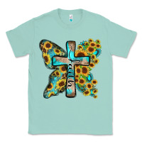 Seafoam faith sunflower cross Classic Tee - Zillion Design Studio
