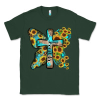 Sports Green faith sunflower cross Classic Tee - Zillion Design Studio