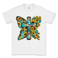 White faith sunflower cross Classic Tee - Zillion Design Studio