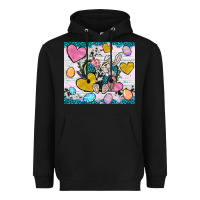 Black Easter hearts Cowhide tumbler Easter Day Heavyweight Hoodie - Neo Western