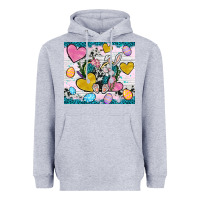 Heather Grey Easter hearts Cowhide tumbler Easter Day Heavyweight Hoodie - Neo Western