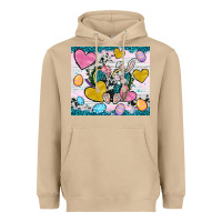 Mushroom Easter hearts Cowhide tumbler Easter Day Heavyweight Hoodie - Neo Western