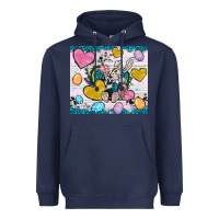 Navy Easter hearts Cowhide tumbler Easter Day Heavyweight Hoodie - Neo Western