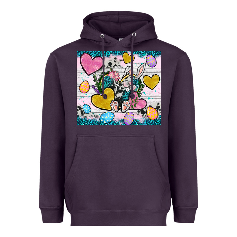 Easter Hearts Cowhide Tumbler Easter Day Heavyweight Hoodie by Neo Western | Teevron