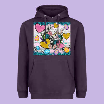 Easter Hearts Cowhide Tumbler Easter Day Heavyweight Hoodie Designed By Neo Western