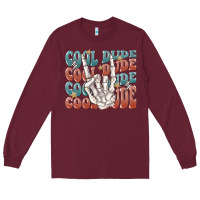 Burgundy cool dude Long Sleeve Tee - MaliasSmallBusiness