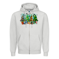 Christmas Trees With Hockey Zipper Hoodie | Teevron