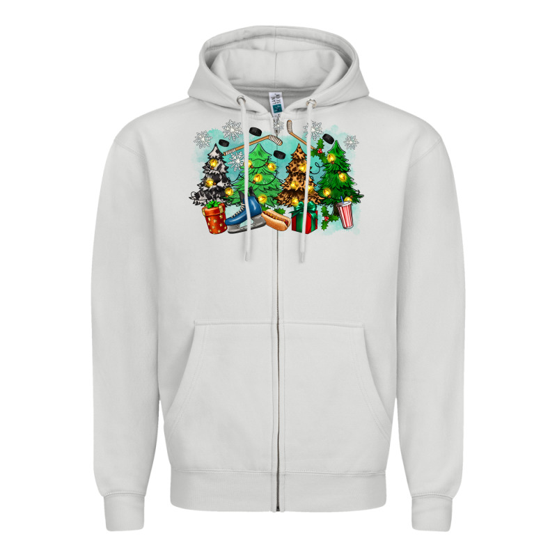 Christmas Trees With Hockey Zipper Hoodie by Zillion Design Studio | Teevron