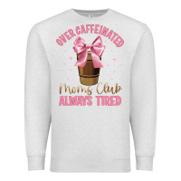Oatmeal Heather over caffeinated moms club Premium Sweatshirt - JahusDesignShop