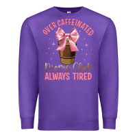 Purple over caffeinated moms club Premium Sweatshirt - JahusDesignShop
