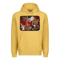 Antique Gold distressed cowhide leopard christmas background Premium Hoodie - Jasminsmagicworld