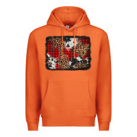 Carrot distressed cowhide leopard christmas background Premium Hoodie - Jasminsmagicworld