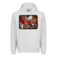 Dove Grey distressed cowhide leopard christmas background Premium Hoodie - Jasminsmagicworld