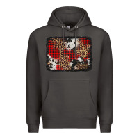 Smoke distressed cowhide leopard christmas background Premium Hoodie - Jasminsmagicworld