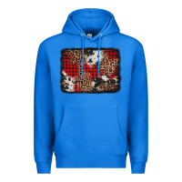 True Royal distressed cowhide leopard christmas background Premium Hoodie - Jasminsmagicworld