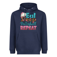 Navy eat sleep volleyball repeat Heavyweight Hoodie - HRA Design Shop