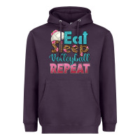 Plum eat sleep volleyball repeat Heavyweight Hoodie - HRA Design Shop