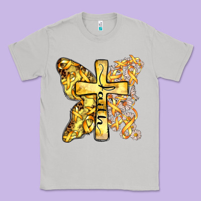 Faith Child Cancer Cross Classic Tee Designed By Zillion Design Studio