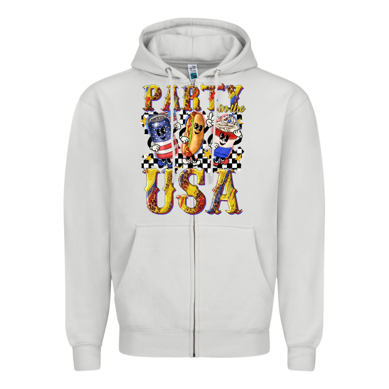 Party In The Usa With Leopard Zipper Hoodie by texasbilliewilder | Teevron