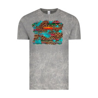 Cloud Rock western serape leopard turquoise  background Vintage Tee - Artiststas