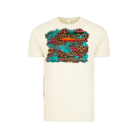 Vintage Arctic western serape leopard turquoise  background Vintage Tee - Artiststas
