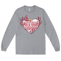 Heather Grey future cowgirl Long Sleeve Tee - MaliasSmallBusiness