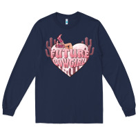Navy future cowgirl Long Sleeve Tee - MaliasSmallBusiness