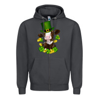 Smoke st patricks day cow Zipper Hoodie - RanaPortraitStore