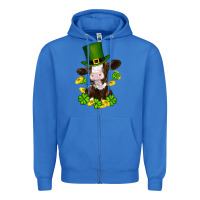 True Royal st patricks day cow Zipper Hoodie - RanaPortraitStore