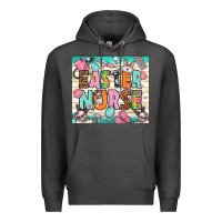 Charcoal Heather easter nurse Premium Hoodie - NancyCooperArtShop