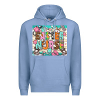 Colony Blue easter nurse Premium Hoodie - NancyCooperArtShop