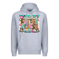 Heather Grey easter nurse Premium Hoodie - NancyCooperArtShop