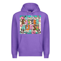 Purple easter nurse Premium Hoodie - NancyCooperArtShop