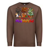 Chestnut happy hallothanksmas trees Premium Sweatshirt - AdoDesignShop
