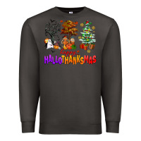 Smoke happy hallothanksmas trees Premium Sweatshirt - AdoDesignShop