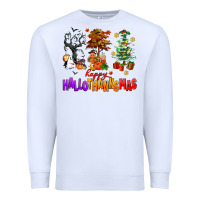 White happy hallothanksmas trees Premium Sweatshirt - AdoDesignShop