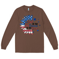 Chestnut land of the free because of the brave Long Sleeve Tee - MaliasSmallBusiness