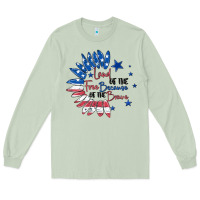 Matcha land of the free because of the brave Long Sleeve Tee - MaliasSmallBusiness