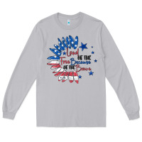 Moon Dust land of the free because of the brave Long Sleeve Tee - MaliasSmallBusiness
