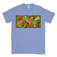 Colony Blue western sunflower and american football license  plate Classic Tee - BundleAndBundleShop