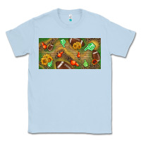 Dusty Blue western sunflower and american football license  plate Classic Tee - BundleAndBundleShop