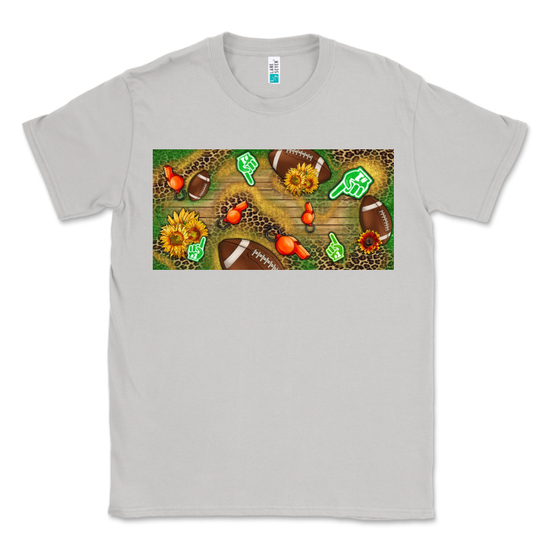 Western Sunflower And American Football License  Plate Classic Tee by BundleAndBundleShop | Teevron