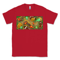 Red western sunflower and american football license  plate Classic Tee - BundleAndBundleShop