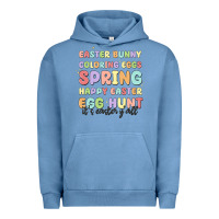 Pigment Pebble Blue easter bunny spring Urban Hoodie - MaliasSmallBusiness