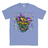 Colony Blue Mardi gras mask french bulldog Classic Tee - RanaPortraitStore